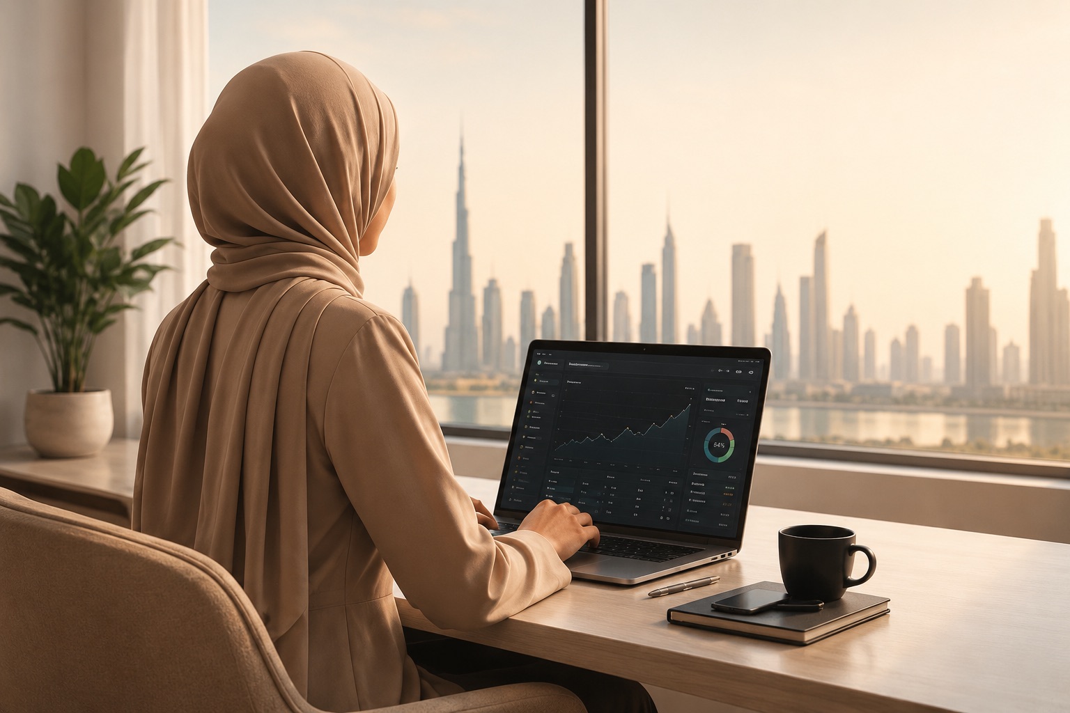 امرأة عربية واثقة